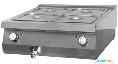 Maxima Heavy Duty Bain Marie - Dubbel - 70 cm Diep - Elektrisch - 09398135
