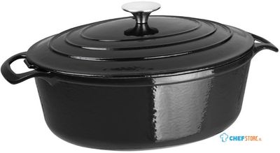 Ovale Braadpan | 5 liter | Zwart | Vogue | GH306