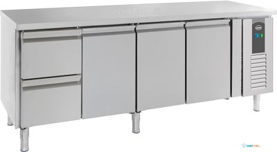 Koelwerkbank | 3 deuren & 2 laden | Standard Line | Geforceerd | Combisteel | 7950.0210