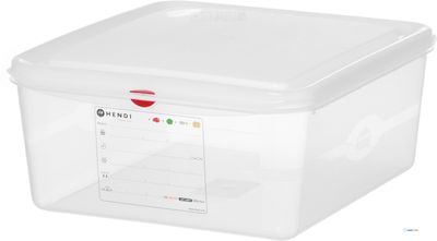 HENDI 873311 GN container 2/3 polypropyleen, , GN 2/3, 13,5 Liter, Transparant, 354x325x(H)150mm