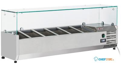 Diverso By Diamond Gekoelde Opzetstructuur 6x GN 1/4 - 150 Mm, met Glasopbouw - WR-SX14-V2 1