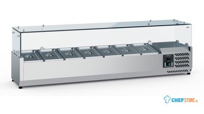 Opzetkoelvitrine | 150cm | 7 x 1/4GN | Glaswand | Ecofrost | 7950.5118 1