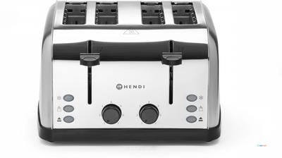 Toaster 4-Sneetjes - HENDI - 240V/1500W - 295x335x(H)180mm - 261187 1