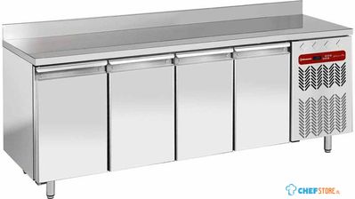 Diamond " Wand " Koelwerkbank, Geforceerd, 4 deuren GN 1/1, 550 liter - TG4N/HA-R2