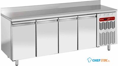 Diamond " Wand " Koelwerkbank, Geforceerd, 4 deuren GN 1/1, 550 liter - TG4N/HA-R2