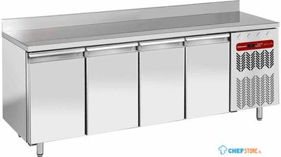 Diamond " Wand " Koelwerkbank, Geforceerd, 4 deuren GN 1/1, 550 liter - TG4N/HA-R2