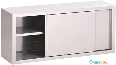 Gastro M RVS wandkast met schuifdeuren 160x40x60cm | GN172
