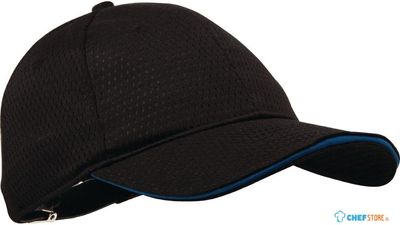 Colour by Chef Works Cool Vent baseball cap zwart en blauw | B171