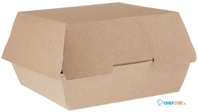 Colpac kraft hamburgerdoosjes composteerbaar groot 13,5cm (250 stuks) | GE803