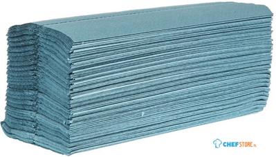 Jantex C-gevouwen handdoeken blauw 15 pakken | GD832