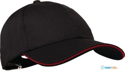 Colour by Chef Works Cool Vent baseball cap zwart en rood | A945 1