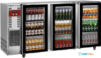 Flessenkoeler Rvs 3 Glazen Deuren, 579 Liter | Diamond | TAVX/3G-R2 1