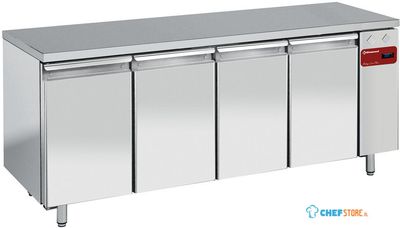 Diamond Koelwerkbank, Geforceerd, 4 deuren EN 600x400, (zonder groep) - TPS4N/H 1