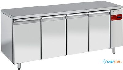 Wand Vriestafel, Geventileerd, 4 Deuren Gn 1/1, 550 Liter (zonder Groep), Diamond Ts4b-Ne 1