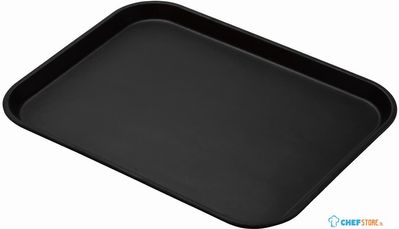 Cambro Treadlite rechthoekig antislip glasvezel dienblad zwart 45,7x35,5cm | DB005