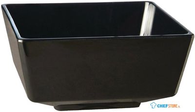 Melamine vierkante kom zwart 5,5x5,5cm | GF091