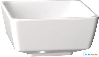 Vierkante melamine kom Float 12,5cm wit | GF094