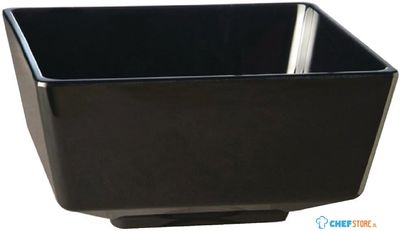 Vierkante melamine kom Float 19cm zwart | GF097