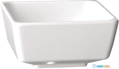 Vierkante melamine kom Float 25cm wit | GF098
