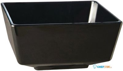 Vierkante melamine kom Float 25cm zwart | GF099