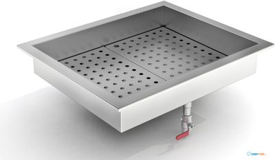 Crushed Ice Bak 2/1 Gn Inbouw Rvs Aisi 304 | Combisteel | 7013.2725 1