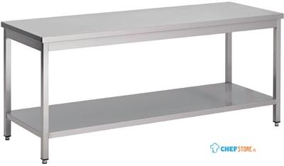 Werktafel | RVS | Onderblad | 200cm breed | 60cm diep | GS008