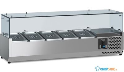 Opzetkoelvitrine | 120cm | 5 x 1/4GN | Glaswand | Ecofrost | 7950.5115 1