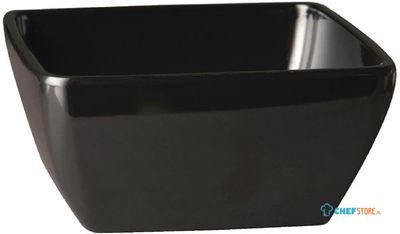 Vierkante melamine kom Pure 12,5cm zwart | GF135