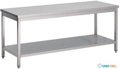 Werktafel | RVS | Onderblad | 70cm breed | 60cm diep | GS001