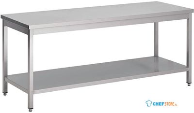 Werktafel | RVS | Onderblad | 120cm breed | 60cm diep | GS003