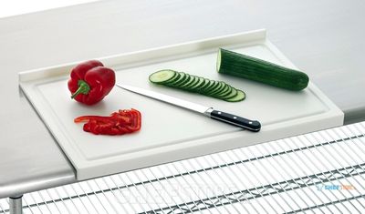 Snijplank PE | opstaande rand | wit | Bartscher | A120588 1