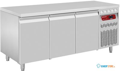 Geventileerde Koelwerkbank, 3 Deuren GN 1/1, 405 Lit., Diamond DT178/P9 1