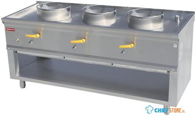 Wok gasfornuis | 3 brander | CHINA/3S | Diamond