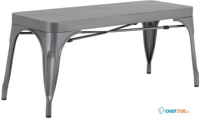 Bolero JA329 Bistro Metalen Bank Donkergrijs 1000mm (2 stuks)