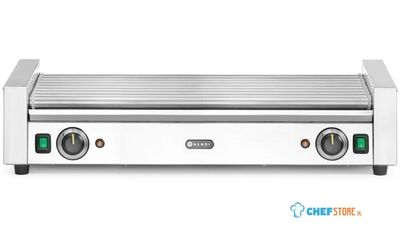 HENDI 268674 Worstrolgrill XL - 2 zones, , Zilver, 220-240V/2000W, 732x590x(H)168mm