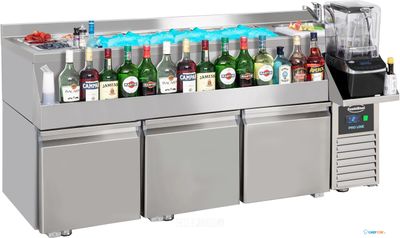 CombiSteel COCKTAIL BAR STATION 3 DEURS - 7489.6005
