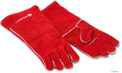 HENDI 556580 Hittebestendige handschoenen, leer, , Rood, 2 st., (L)410mm