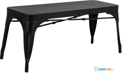 Bolero JA328 Bistro Metalen Bank Zwart 1000mm (2 stuks)