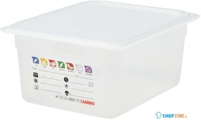 Cambro JN506 Safetrak IML polypropyleen voedselbewaarbak 1/2 GN 150mm