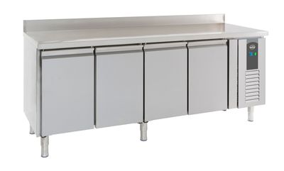 Koelwerkbank | Opstaande rand | 4 Deuren | Standard Line | Geforceerd | Combisteel | 7450.0784 1