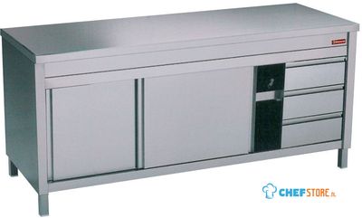 Neutrale Werktafelkasten En 3 Rechts Laden - Diamond TA207CD/U