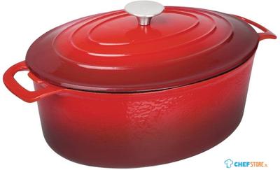 Ovale Braadpan | 6 liter | Rood | Vogue | GH314