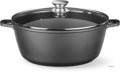HENDI 611036 Braadpan met antiaanbaklaag, , 7,5 Liter, Zwart, 387x310x(H)130mm