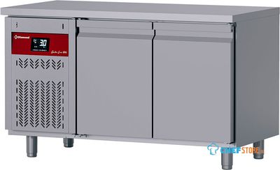 Diamond DT131/P9H-G Geventileerde koelwerkbank, 2 deuren GN 1/1, 260 Lit. groep aan linkerkant