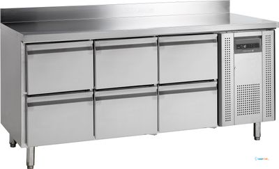 TEFCOLD Koelwerkbank in Roestrvij Staal met GN 1/1-Lades - CK7360