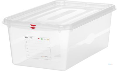 HENDI 873366 GN container 1/1 polypropyleen, , GN 1/1, 28L, Transparant, 530x325x(H)200mm