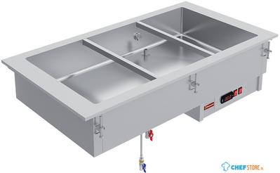 Bain Marie, Elektrisch, Inbouw, 2x 1/1 GN,  Diamond IN/BX08-P 1