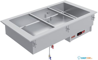 Bain Marie, Elektrisch, Inbouw, 2x 1/1 GN,  Diamond IN/BX08-P 1