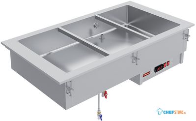 Bain Marie, Elektrisch, Inbouw, 3x 1/1 GN, Diamond IN/BX12-P 1