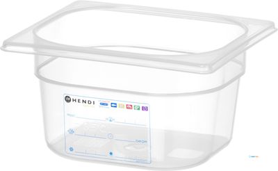 Hendi Voorraaddoos GN 1/6 100 mm IML polypropyleen | 880470